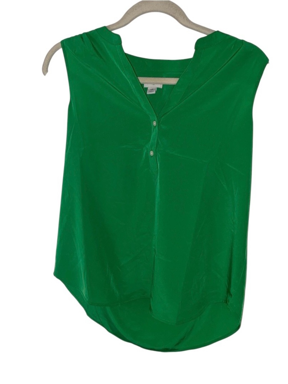 J Crew Sleeveless V-Neck Shell Top - Green Sz S